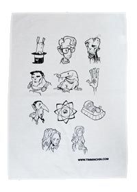 Woody Allen Jesus Tea Towel by Tim Minchin