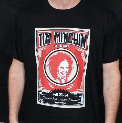 Sydney Opera House Forecourt Black Tshirt by Tim Minchin